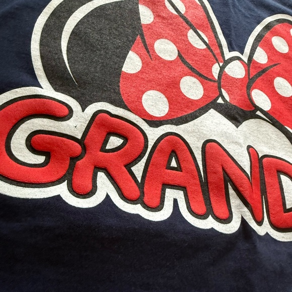 Disney Navy T-Shirt with Red Polka Dot Bow and 'Grandma' Design - Picture 2 of 4